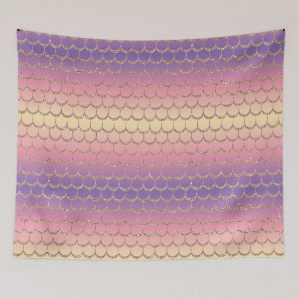 Item preview, Yellow, pink and purple scales pattern designed and sold by MerWishes.