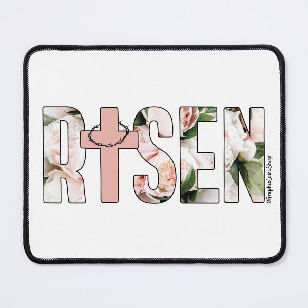 Item preview, Risen, Religious Cross Floral Pattern © GraphicLoveShop designed and sold by Graphic Love Shop.