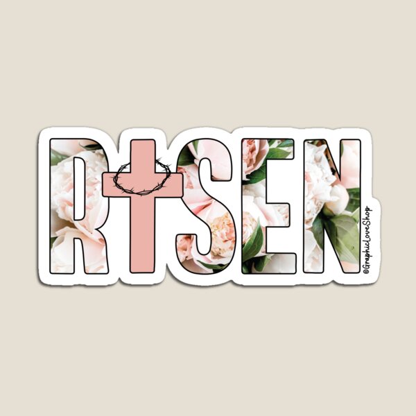 Item preview, Risen, Religious Cross Floral Pattern © GraphicLoveShop designed and sold by Graphic Love Shop.
