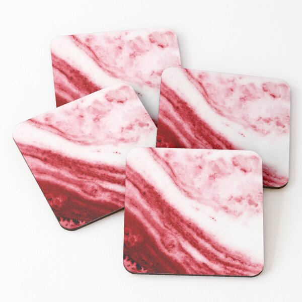 Item preview, Red and White Marble designed and sold by KellysComColors.