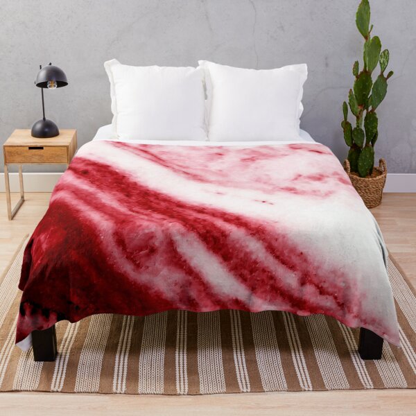 Item preview, Red and White Marble designed and sold by KellysComColors.