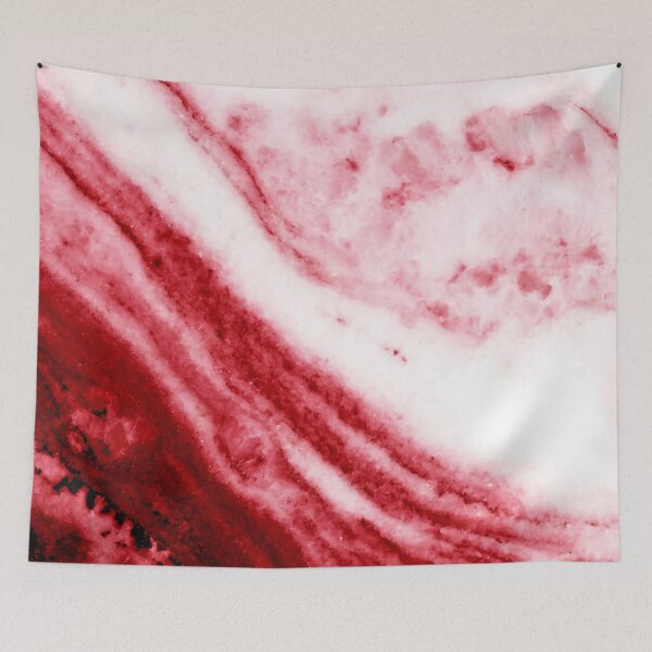 Item preview, Red and White Marble designed and sold by KellysComColors.