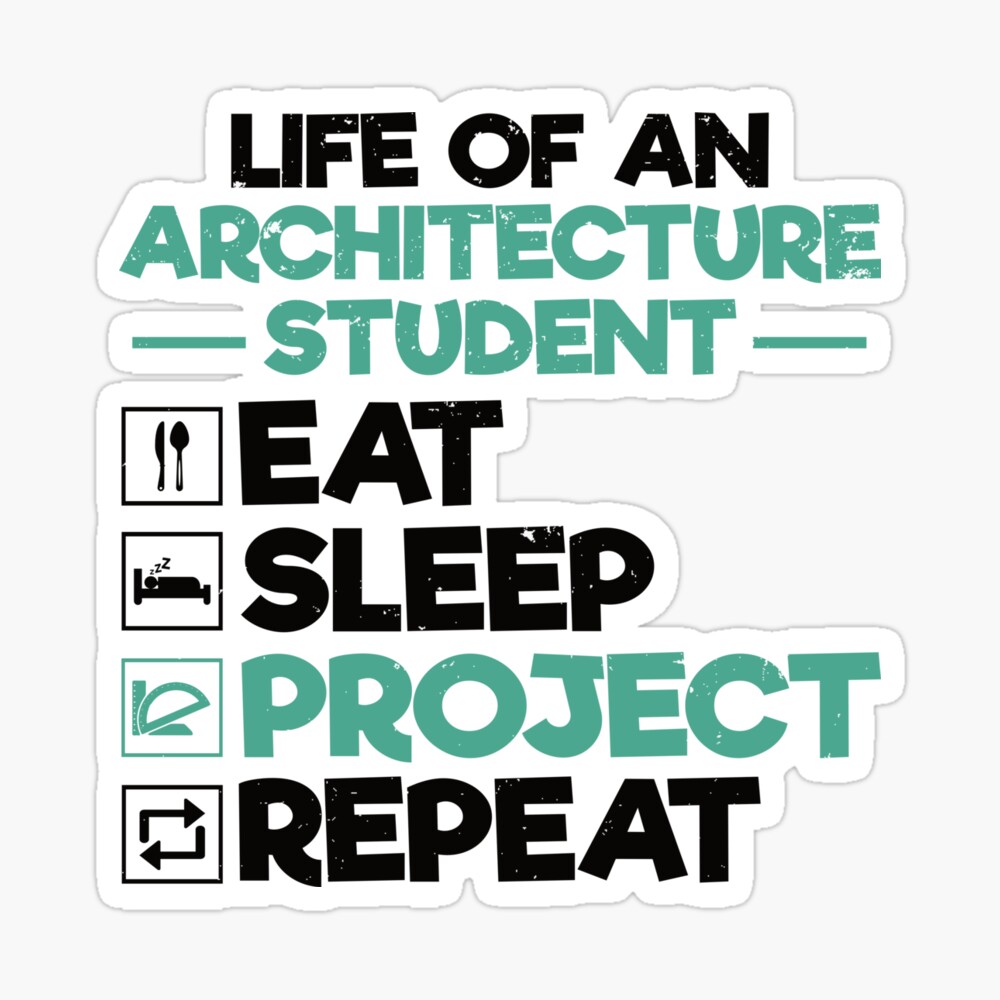 Life Of An Architectural Student: Architecture Major, Architectural Engineering School Funny Architect Mouse Pad
