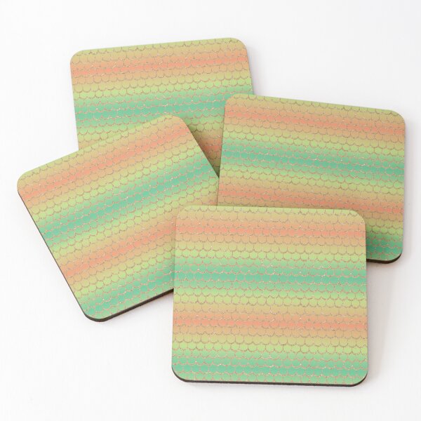 Item preview, Green and orange scales pattern designed and sold by MerWishes.