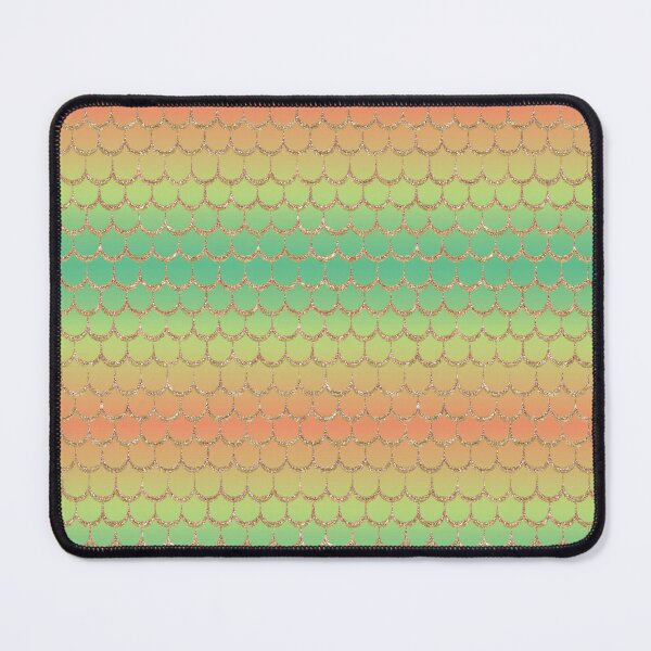 Item preview, Green and orange scales pattern designed and sold by MerWishes.