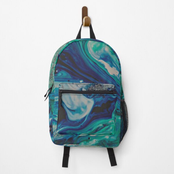 Item preview, Blue Mint Green Acrylic Pour | Trippy Liquid Art | Trippy Art | Stoked Up Art designed and sold by StokedUpArt.