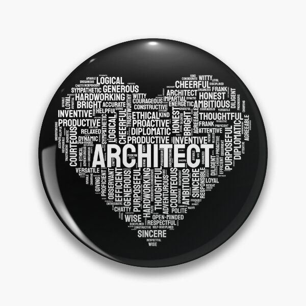 Item preview, Architect Positive Characters Love In A Heart: Architecture Gift, Architectural Engineering Funny Architect designed and sold by Adexyl.