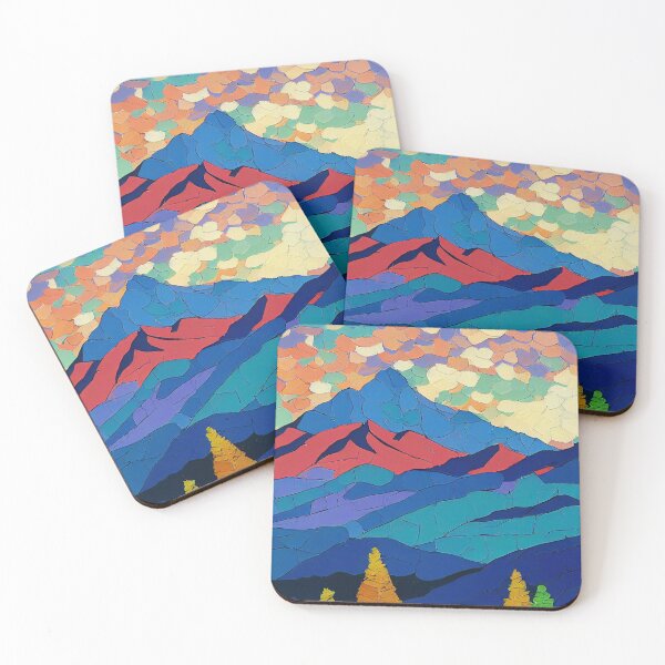 Item preview, Blue Mountain - Impressionist designed and sold by SkyeArtShop.