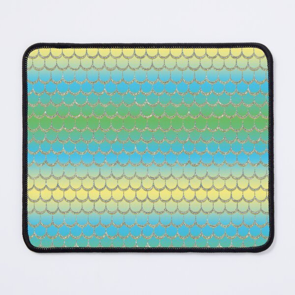 Item preview, Green, blue and yellow scales pattern designed and sold by MerWishes.