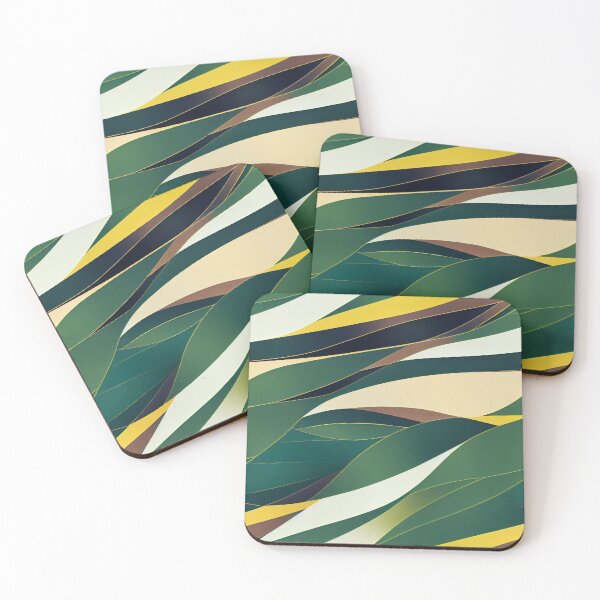 Item preview, green waves pattern designed and sold by Mike Kiev art.