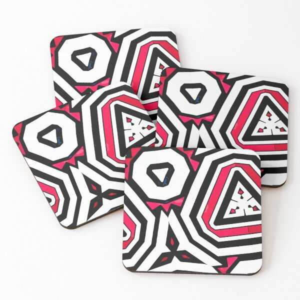 Item preview, Red, white, and black geometric print  designed and sold by BJG1966.
