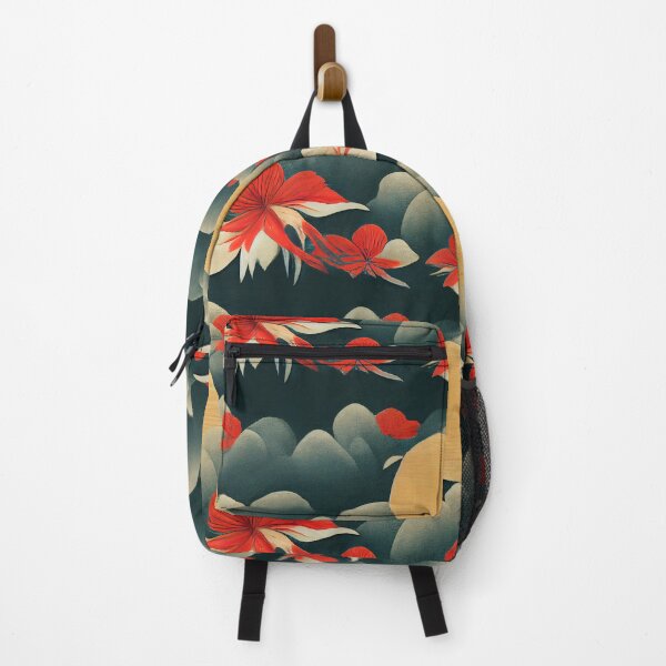 Item preview, Japanese Style Flower Moon Clouds Pattern I designed and sold by ARTIFLAVE.