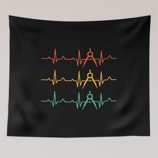 Item preview, Architect Retro Compass Heartbeat Ekg Heart Rate: Architecture Gift, Architectural Engineering Funny Architect designed and sold by Adexyl.