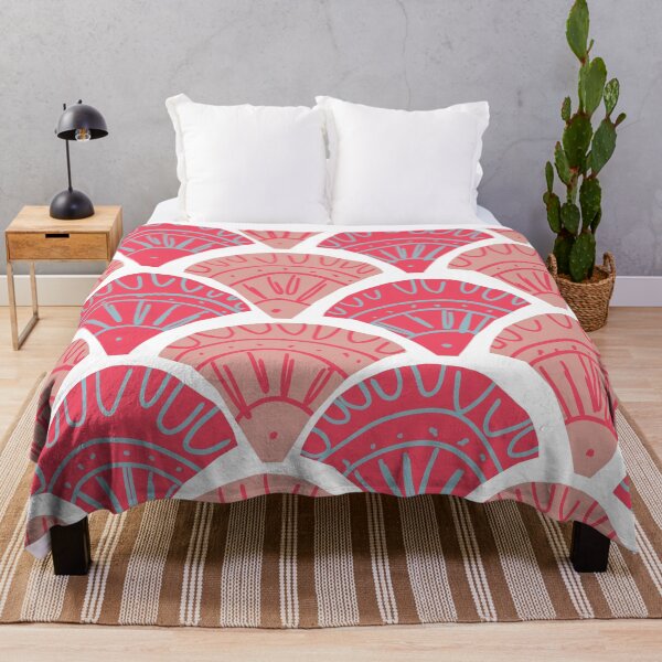 Item preview, Pink and red scale mandala pattern designed and sold by CatsHappy.