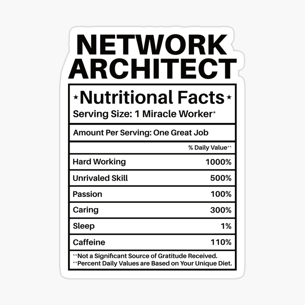 Network Architect Nutritional Facts: Architecture Gift, Architectural Engineering Funny Architect Network Architect Nutritional Facts: Architecture Gift, Architectural Engineering Funny Architect