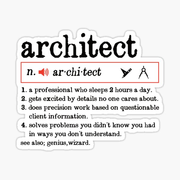 Item preview, Architect Funny Line Definitions: Architecture Gift, Architectural Engineering Funny Architect designed and sold by Adexyl.