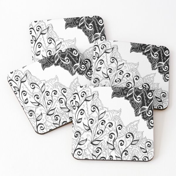 Item preview, Pretty Scrolls Inversed Doodle Artwork designed and sold by Alaina Perry.