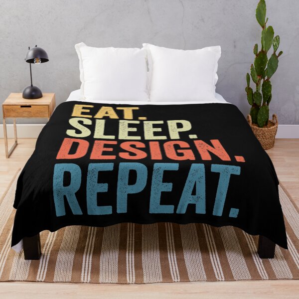 Item preview, Eat Sleep Design Repeat: Graphic Designer, Interior Funny Architect designed and sold by Adexyl.