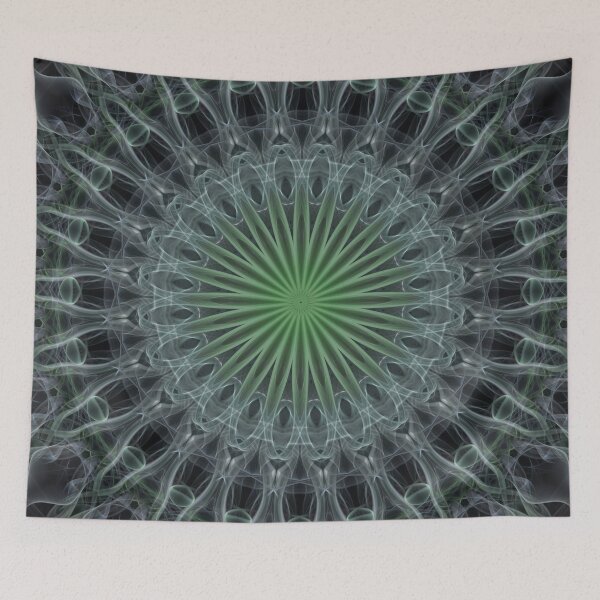 Item preview, Gray and neon green mandala designed and sold by JBlaminsky.