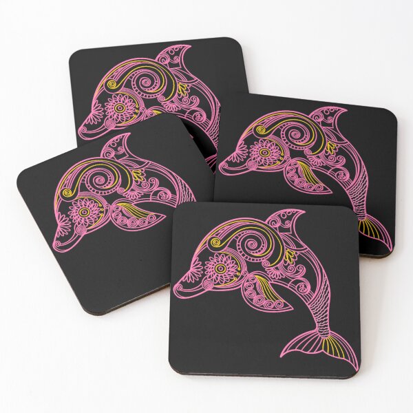Item preview, Neon Pink and Yellow Dolphin designed and sold by VirtualFaries.