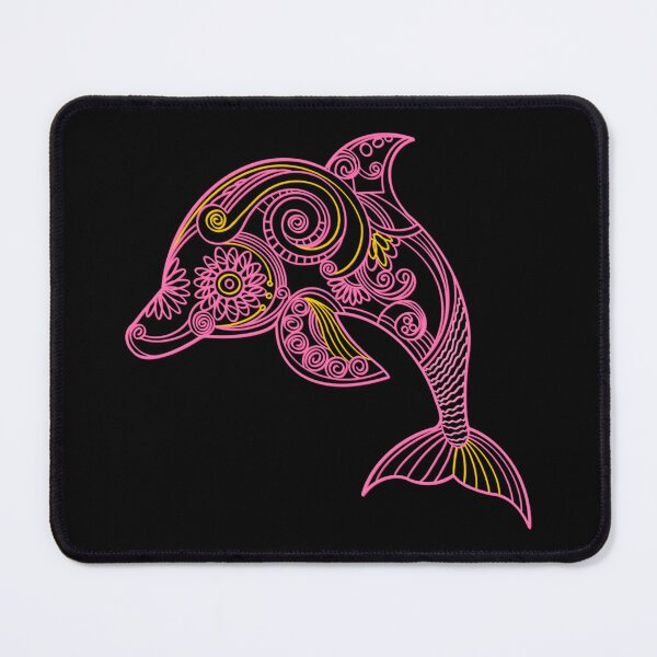 Item preview, Neon Pink and Yellow Dolphin designed and sold by VirtualFaries.