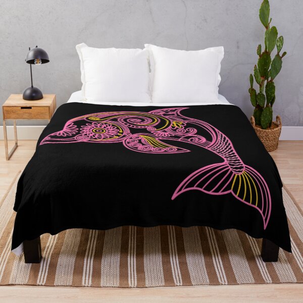 Item preview, Neon Pink and Yellow Dolphin designed and sold by VirtualFaries.