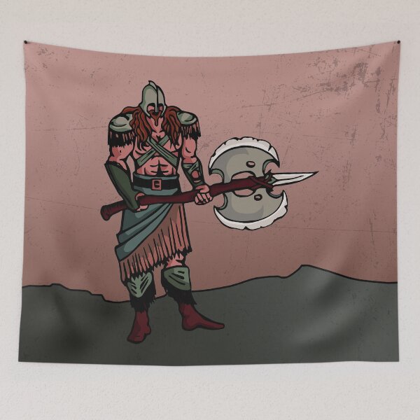 Item preview, Barbarian character in red designed and sold by BeccaDoodles.