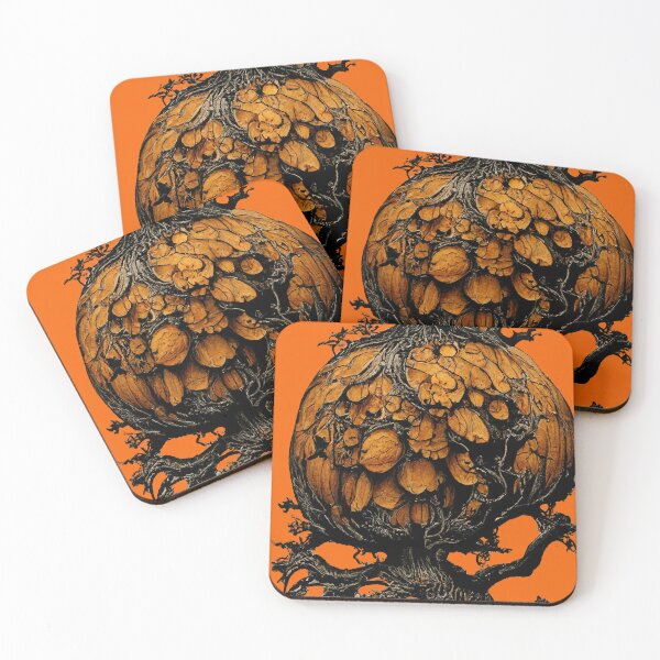 Item preview, Halloween Pumpkin Oak Tree designed and sold by harroddesign.
