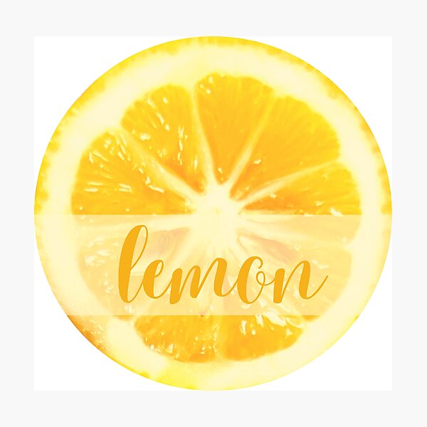 Aperçu de l'œuvre TRENDY CUTE SUNSHINE JAUNE CITRON TRANCHE D'AGRUMES AVEC TEXTE créée et vendue par CreateShape.