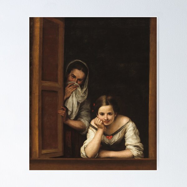 Item preview, Two Women at a Window | Bartolome Esteban Murillo | 1660 Renaissance Art designed and sold by CJET.
