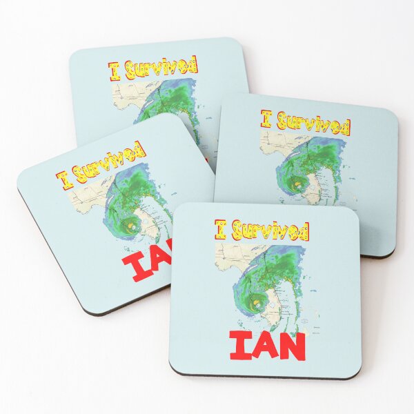 Item preview, I SURVIVED Hurricane IAN 2022 - with hurricane text by Orikall designed and sold by HippieWorks.