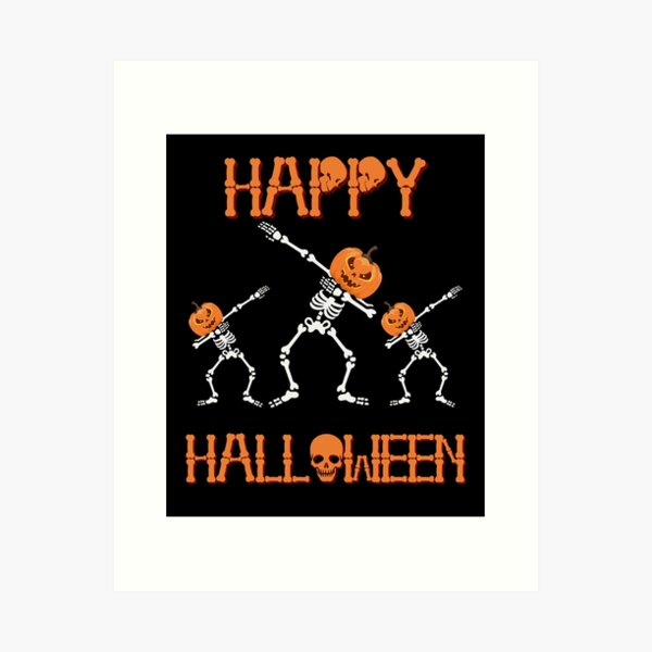 Item preview, Zombie In Graveyard - Happy Halloween Skeletons Dabbing designed and sold by ImagesDesigns.