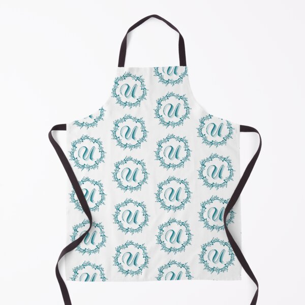 Item preview, Blue Floral Wreath Monogram U designed and sold by Lyssarien.