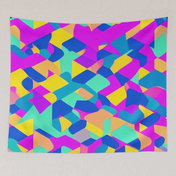 Item preview, Aesthetic Geometric Design in Neon Cyberpunk Colors designed and sold by Evolvity.
