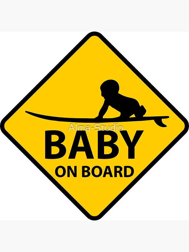 Baby on Board, surf board by Alma-Studio