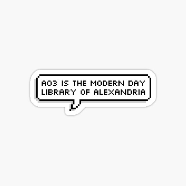 Artikel-Vorschau von AO3 ist die moderne Bibliothek von Alexandria, designt und verkauft von datedrose.