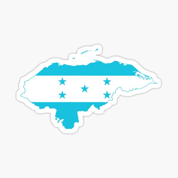 Flag Map Of Honduras Sticker For Sale By Mo Redbubble