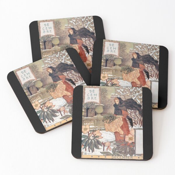 Item preview, December Eugene Grasset La Belle Jardiniere designed and sold by ThePalStore.