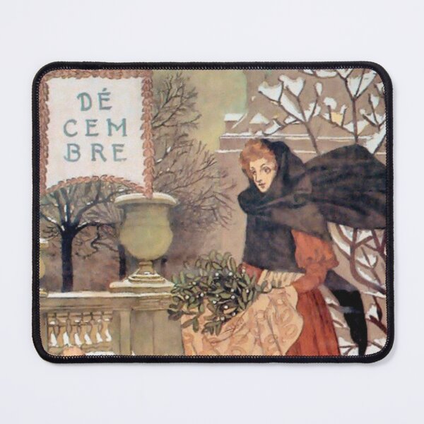 Item preview, December Eugene Grasset La Belle Jardiniere designed and sold by ThePalStore.
