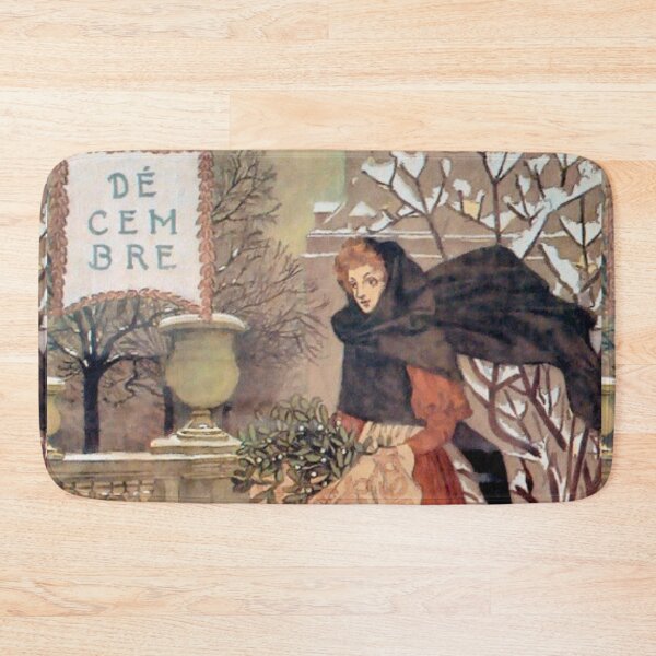 Item preview, December Eugene Grasset La Belle Jardiniere designed and sold by ThePalStore.
