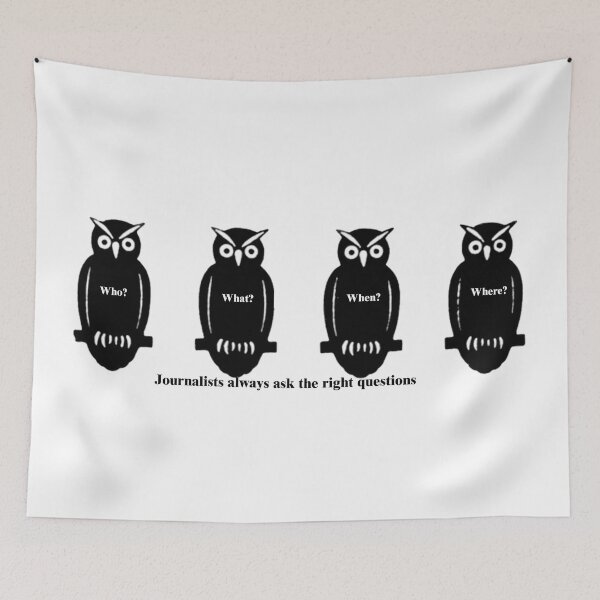 Item preview, Periodismo, Búhos de noticias, Preguntas de noticias designed and sold by LeJeuneGifts.