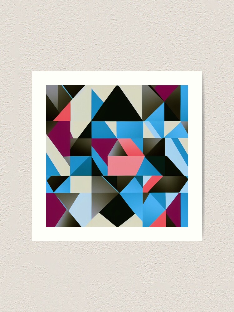 Large Geometric Shapes in Calm Natural Colors | Art Print