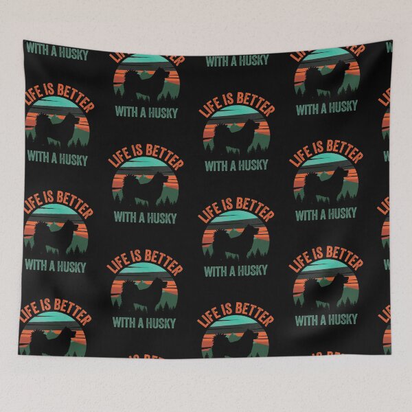 Item preview, Life Is Better With A Husky Vintage Dog Gift  designed and sold by Guarddogdrive.