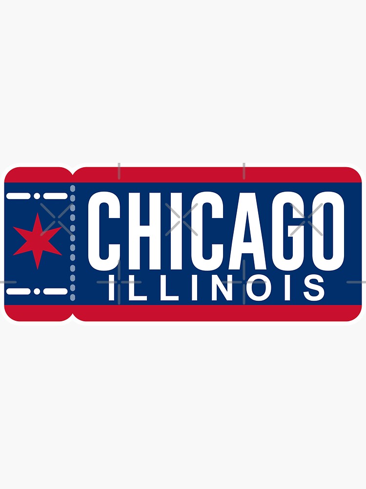 "Chicago Ticket North Side" Sticker for Sale by JayJaxon Redbubble