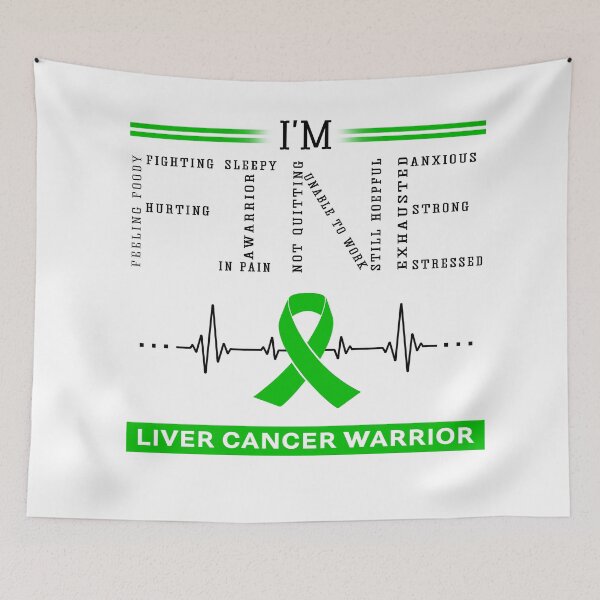 Item preview, I'm Fine Liver Cancer Warrior Support Liver Cancer Awareness Gifts designed and sold by rechardtee.