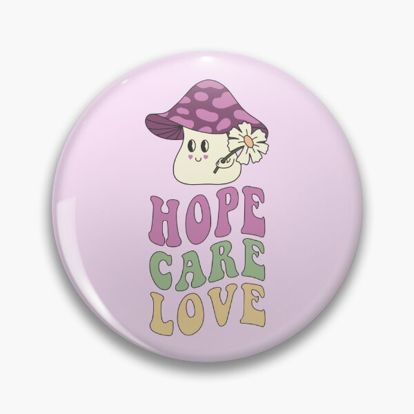 Item preview, Groovy Cute Mushroom Hope Care Love designed and sold by bolimj.