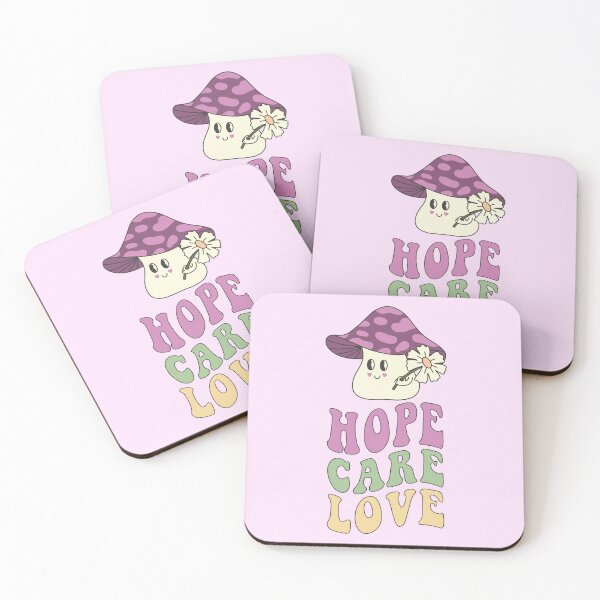Item preview, Groovy Cute Mushroom Hope Care Love designed and sold by bolimj.