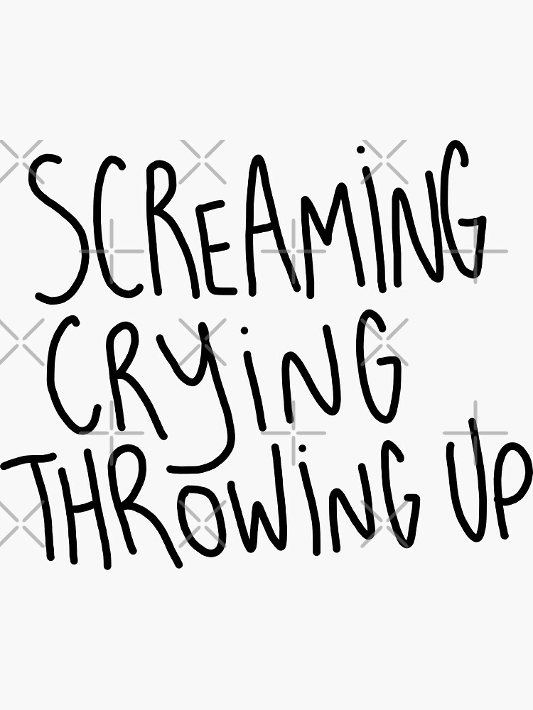 Screaming Crying Throwing Up Sticker For Sale By Asterea Redbubble 6695