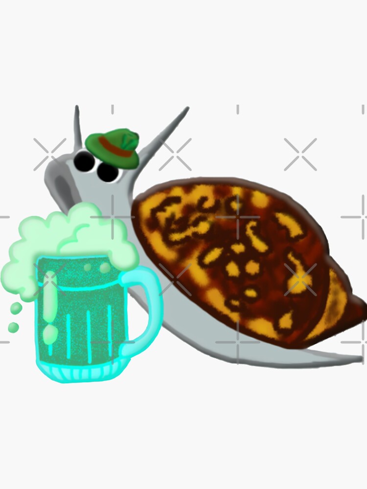 "Snail with beer and October Fest attire" Sticker for Sale by BrachiaST