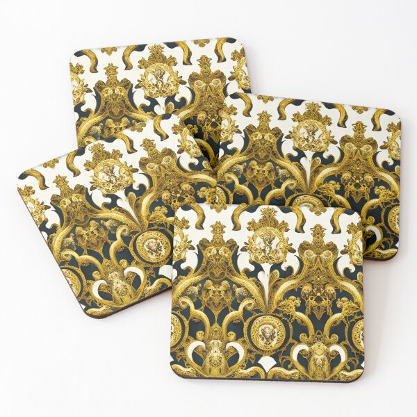 Item preview, Napoli Baroque Pattern Golden medallion designed and sold by artelligens.